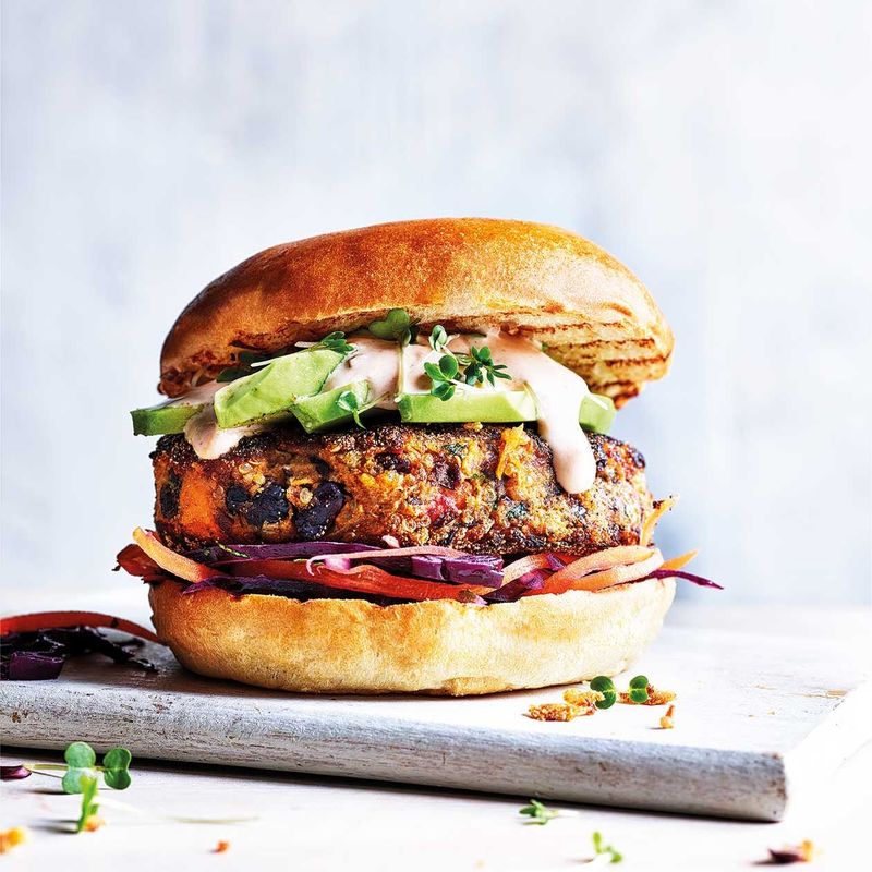 Sweet Potato Black Bean Burgers