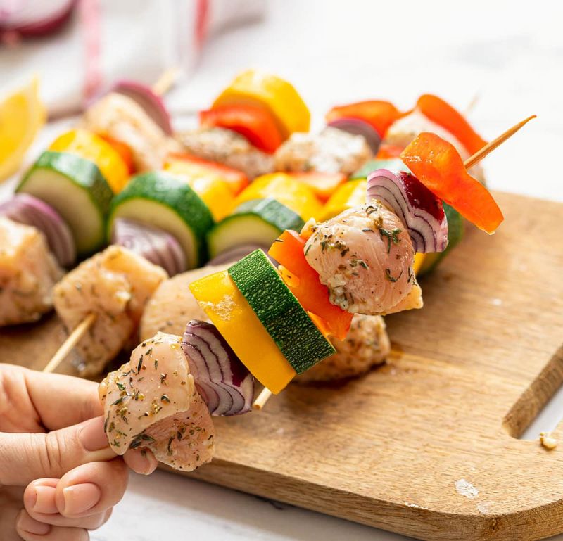 Chicken and Veggie Skewers