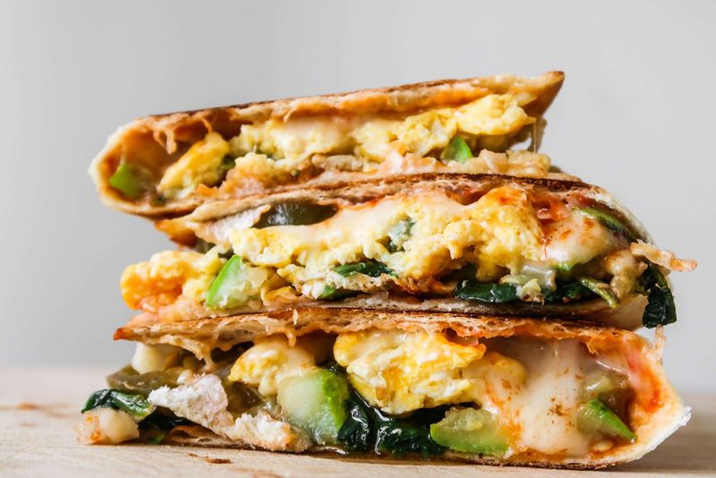 Egg and Spinach Quesadillas