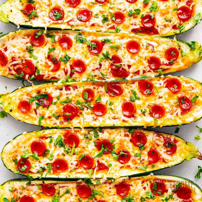 Zucchini Pizza Boats