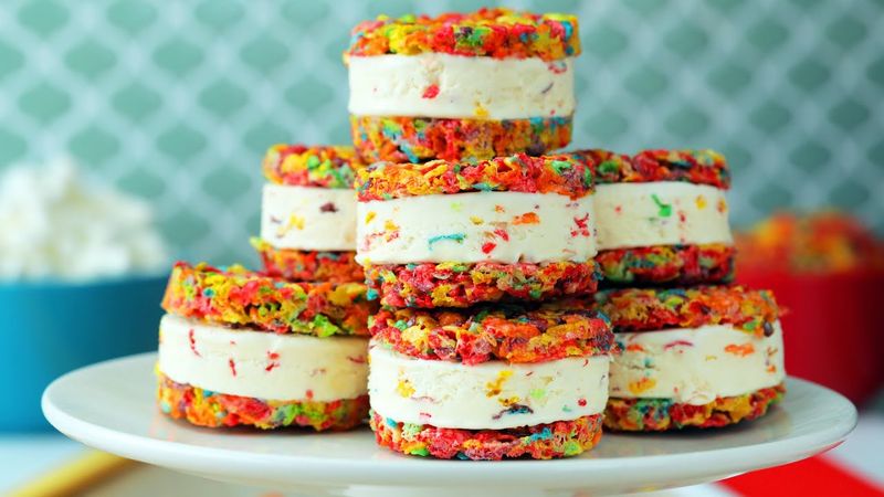 Cereal Ice Cream Sandwiches